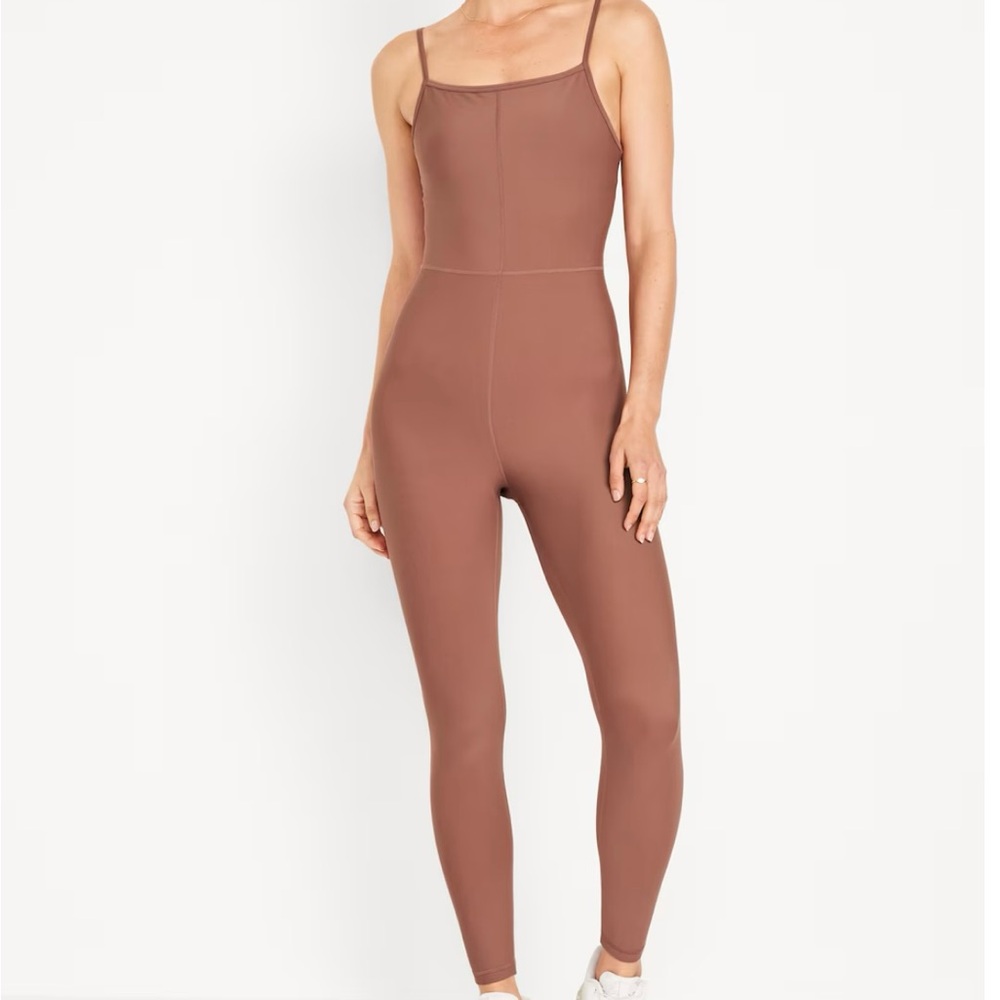 Old Navy new beautiful brow color PowerSoft 7/8 Cami Bodysuit Size XL